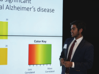 Jaiveer Khanna ’17 discusses RNA binding proteins involved in Alzheimer’s disease.
