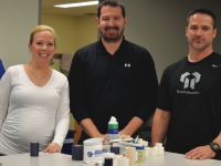 From left to right: athletic trainers Ms. Emily Osterhout, Mr. Matt Pendleton, and Mr. Brain Holloway.