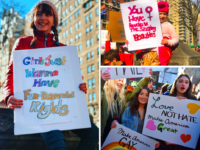 Choate students (pictured: Jade Watson ’19, Leila Cohen ’19, and Sarah Bonnem ’19) took photos while attending Women’s Marches in New York City and Hartford in support of women’s equality.