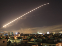 American missiles target Damascus, Syria in retaliation for President Baharal-Assad's chemical attack on the citizens of Douma.