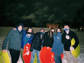 Senior Sledding Tradition Resumes after Three Balmy Years